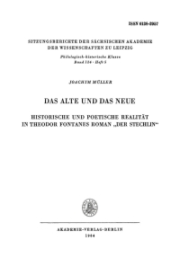 Cover image: Das Alte und das Neue 1st edition 9783112713068