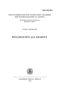 表紙画像: Wellhausen als Arabist 1st edition 9783112713181