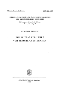 Imagen de portada: Ein Beitrag zur Lehre vom sprachlichen Zeichen 1st edition 9783112713242