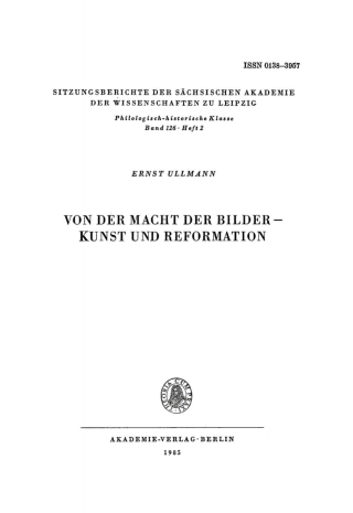 Cover image: Von der Macht der Bilder – Kunst und Reformation 1st edition 9783112713280