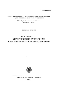 Imagen de portada: Lew Tolstoi, künstlerische Entdeckung und ästhetische Herausforderung 1st edition 9783112713341