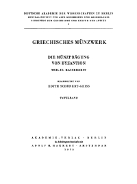 Cover image: Griechisches Münzwerk, Die Münzprägung von Byzantion, Teil 2: Kaiserzeit, Tafelband 1st edition 9783112716144