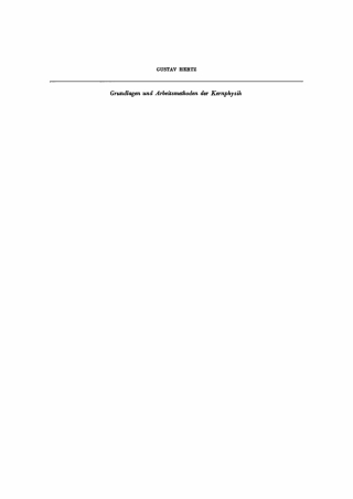 Cover image: Grundlagen und Arbeitsmethoden der Kernphysik 1st edition 9783112716380