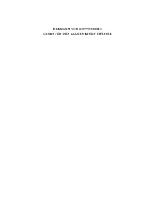 Immagine di copertina: Lehrbuch der allgemeinen Botanik 4th edition 9783112716489