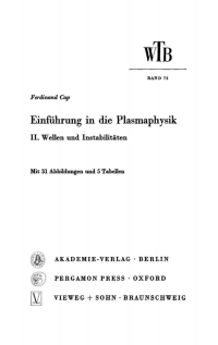 Cover image: Einführung in die Plasmaphysik II 1st edition 9783112716649