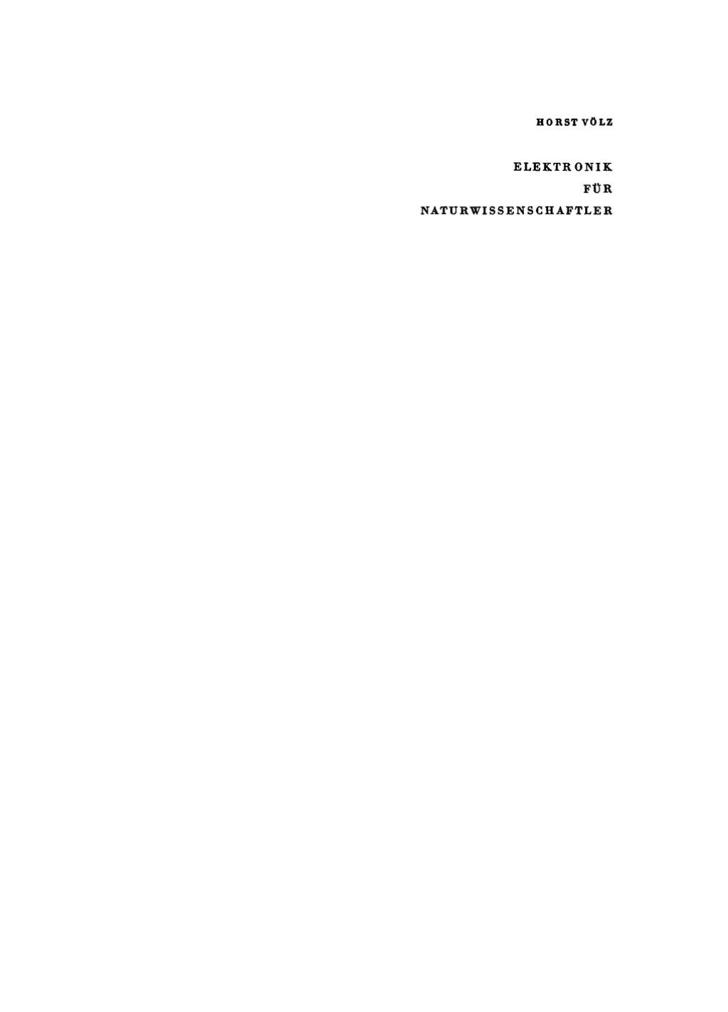 Elektronik für Naturwissenschaftler 1st Edition