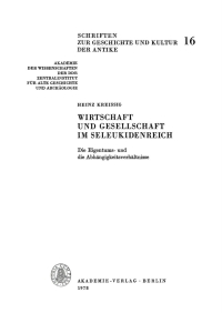 Imagen de portada: Wirtschaft und Gesellschaft im Seleukidenreich 1st edition 9783112718582