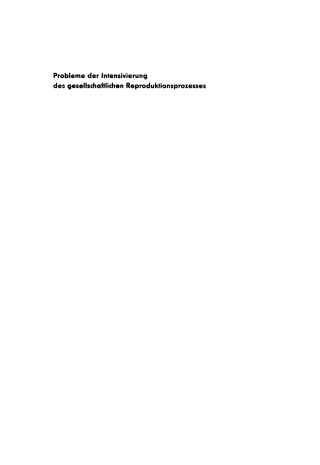 表紙画像: Probleme der Intensivierung des gesellschaftlichen Reproduktionsprozesses 1st edition 9783112718643