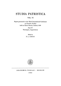 Imagen de portada: Papers presented to the Third International Conference on Patristic Studies held at Christ Church, Oxford, 1959 1st edition 9783112718988