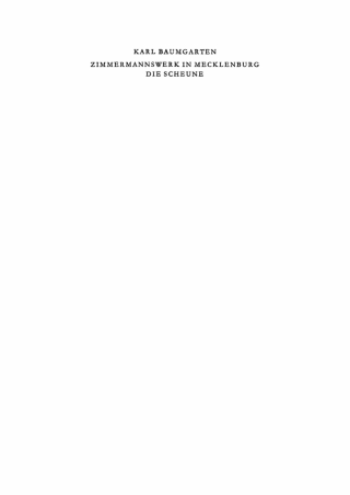 Cover image: Zimmermannswerk in Mecklenburg 1st edition 9783112720783