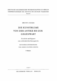 Omslagafbeelding: Die Kunstblume von der Antike bis zur Gegenwart 1st edition 9783112720844