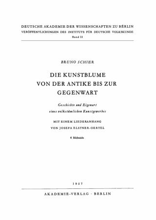 Cover image: Die Kunstblume von der Antike bis zur Gegenwart 1st edition 9783112720844