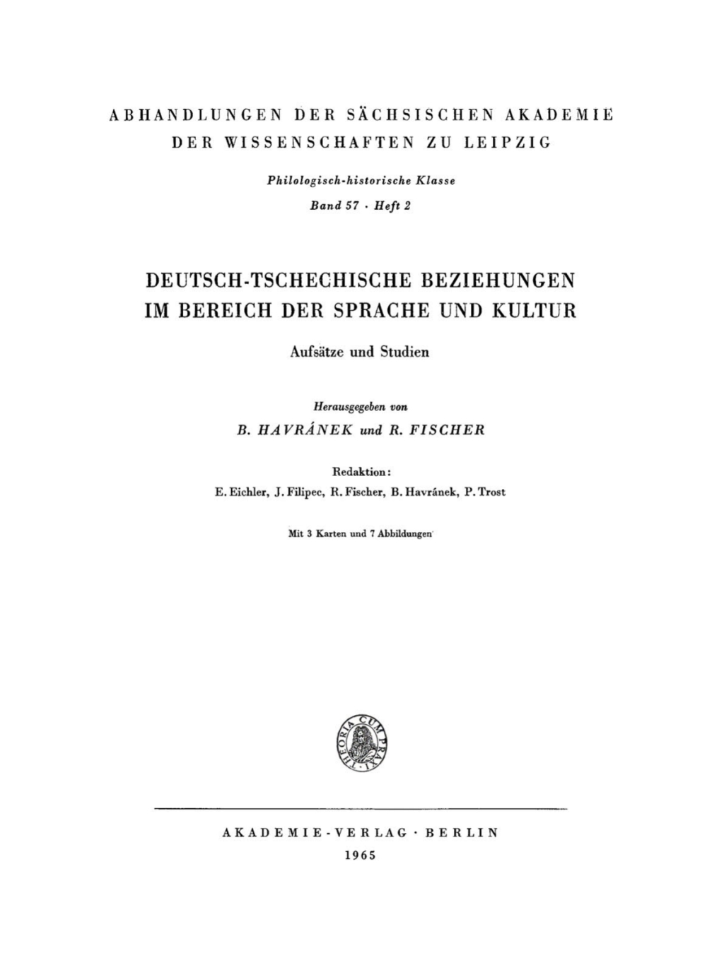Deutsch-tschechische Beziehungen im Bereich der Sprache und Kultur Aufsätze und Studien 1st Edition