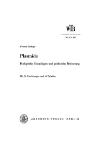 Cover image: Plasmide 1st edition 9783112722343