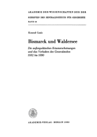 Imagen de portada: Bismarck und Waldersee 1st edition 9783112722626