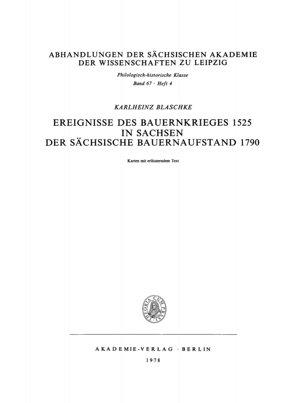 Ereignisse des Bauernkrieges 1525 in Sachsen der sächsische Bauernaufstand 1790 1st Edition