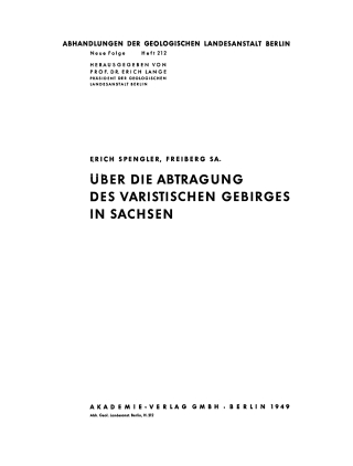Cover image: Über die Abtragung des varistischen Gebirges in Sachsen 1st edition 9783112723005