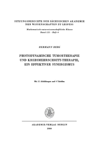 Titelbild: Photodynamische Tumortherapie und Krebsmehrschritt-Therapie, ein effektiver Synergismus 1st edition 9783112725580