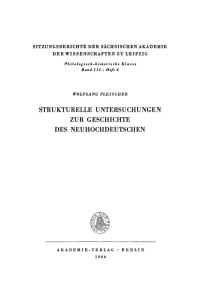 Cover image: Strukturelle Untersuchungen zur Geschichte des Neuhochdeutschen 1st edition 9783112726143