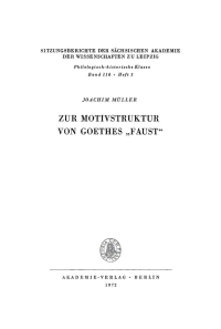 Cover image: Zur Motivstruktur von Goethes „Faust“ 1st edition 9783112726488