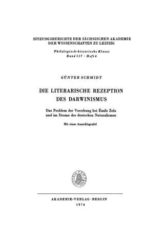 Cover image: Die literarische Rezeption des Darwinismus 1st edition 9783112726600