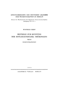 Cover image: Fruktifikationen 1st edition 9783112726709