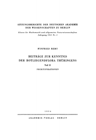 Cover image: Fruktifikationen 1st edition 9783112726709