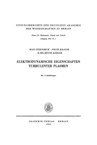 Omslagafbeelding: Elektrodynamische Eigenschaften turbulenter Plasmen 1st edition 9783112727201