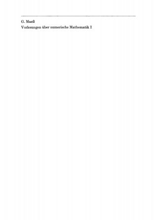 Cover image: Vorlesungen über numerische Mathematik, I 1st edition 9783112727522