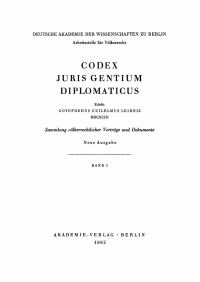 Imagen de portada: Codex juris gentium diplomaticus. Band 1 1st edition 9783112728246