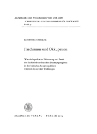 表紙画像: Faschismus und Okkupation 1st edition 9783112728567