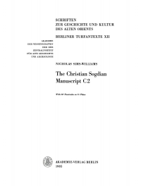 Cover image: The Christian Sogdian Manuscript C2 1st edition 9783112729564