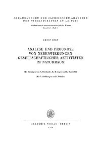 Titelbild: Analyse und Prognose von Nebenwirkungen gesellschaftlicher Aktivitäten im Naturraum 1st edition 9783112730102