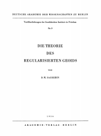 Cover image: Die Theorie des regularisierten Geoids 1st edition 9783112730324