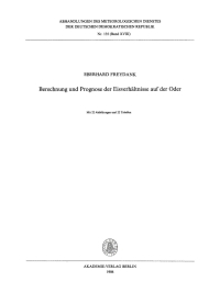 Cover image: Berechnung und Prognose der Eisverhältnisse auf der Oder 1st edition 9783112731505