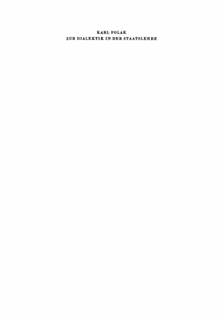 Omslagafbeelding: Zur Dialektik in der Staatslehre 3rd edition 9783112731925