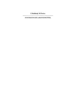 Cover image: Synthetische Arzneimittel 1st edition 9783112732182