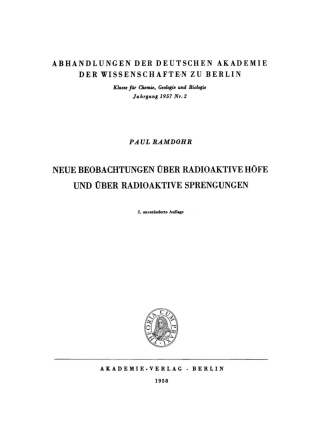 Imagen de portada: Neue Beobachtungen über radioaktive Höfe und über radioaktive Sprengungen 2nd edition 9783112733622