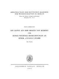 Cover image: Ein Lignit aus dem Miozän von Rixhöft und einige wichtige Beobachtungen an einem „Knorria“-Stamm 1st edition 9783112733646