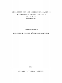 Cover image: Geburtshilfliche Röntgendiagnostik 1st edition 9783112734049