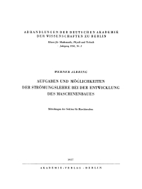 表紙画像: Aufgaben und Möglichkeiten der Strömungslehre beider Entwicklung des Maschinenbaues 1st edition 9783112734261