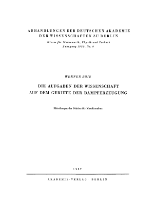 表紙画像: Die Aufgaben der Wissenschaft auf dem Gebiete der Dampferzeugung 1st edition 9783112734308