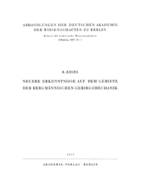 Imagen de portada: Neuere Erkenntnisse auf dem Gebiete der bergmännischen Gebirgsmechanik 1st edition 9783112734643