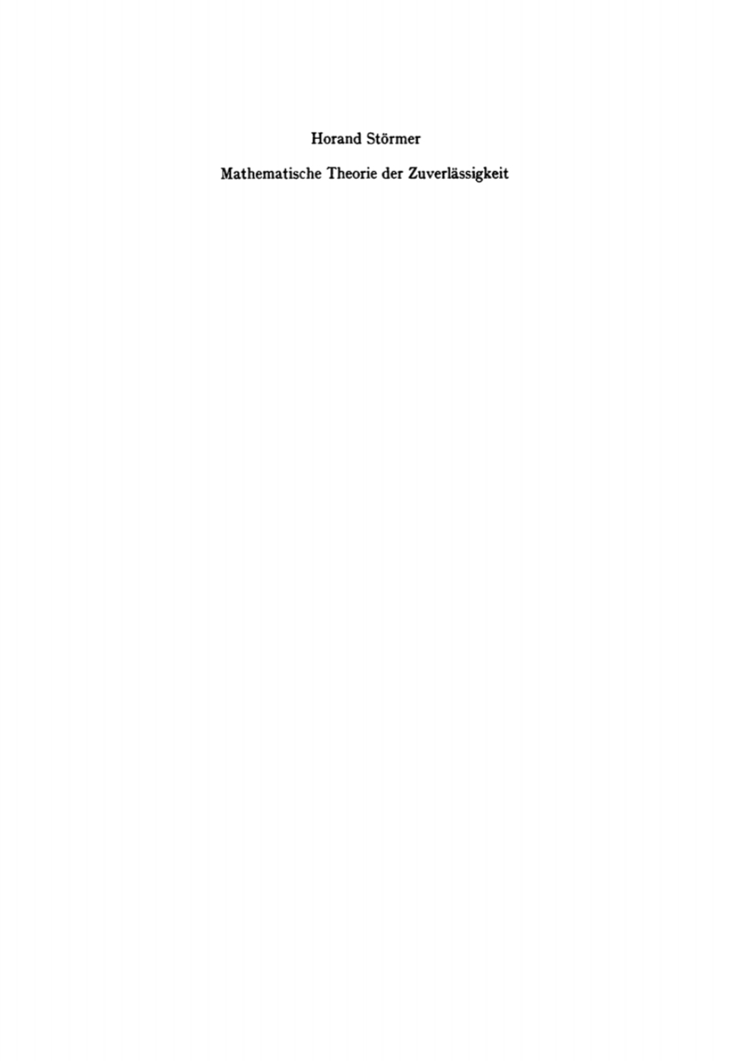 Mathematische Theorie der Zuverlässigkeit Einführung und Anwendungen 2nd Edition