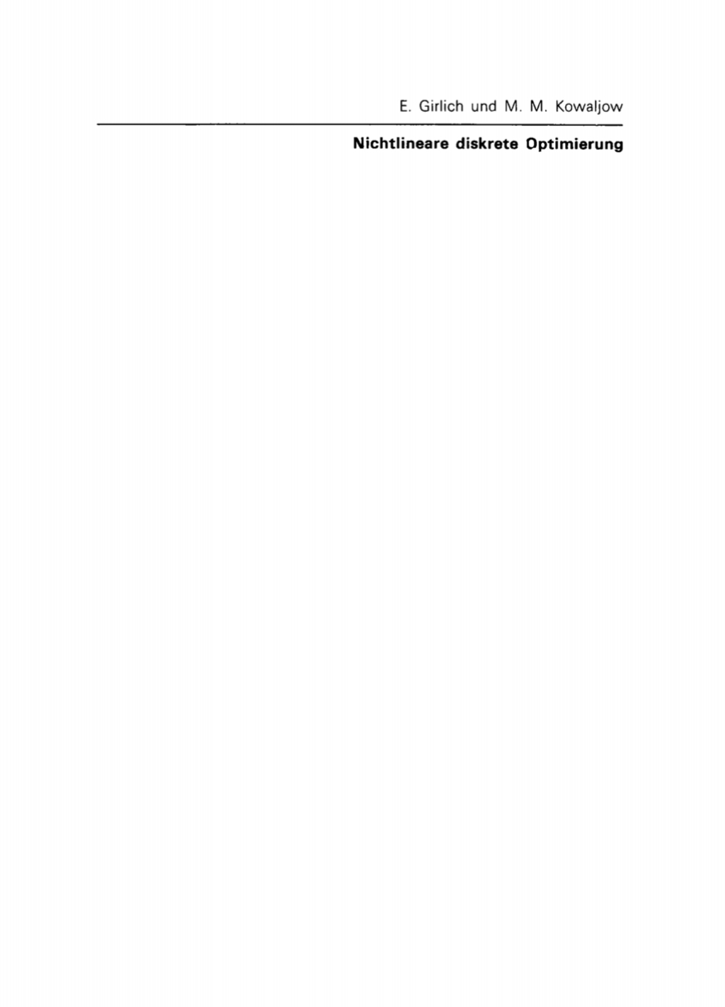 Nichtlineare diskrete Optimierung 1st Edition