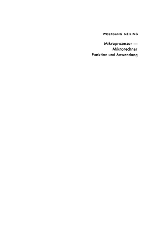 Cover image: Mikroprozessor – Mikrorechner Funktion und Anwendung 1st edition 9783112736265