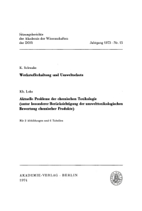 Imagen de portada: Werkstofferhaltung und Umweltschutz 1st edition 9783112736906