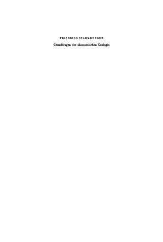 Omslagafbeelding: Grundfragen der ökonomischen Geologie 1st edition 9783112737705