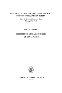 Imagen de portada: Schreibung und Aussprache im Englischen 1st edition 9783112738665