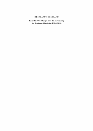 Imagen de portada: Kritischebetrachtungen über die Entwicklung der Stärkewertlehre Oskar Kellners 1st edition 9783112739167